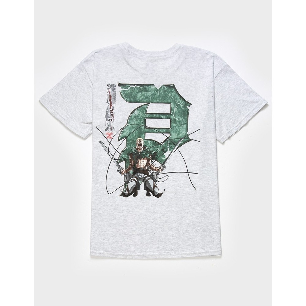 PRIMITIVE x Attack On Titan Reiner Dirty Tee Boys XL Heather Gray NWT - Picture 10 of 12